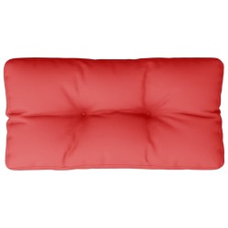 Coussin de palette rouge 70x40x12 cm tissu 