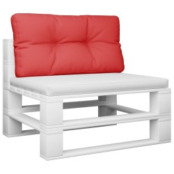 Coussin de palette rouge 70x40x12 cm tissu 