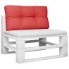 Coussin de palette rouge 70x40x12 cm tissu 