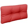 Coussin de palette rouge 70x40x12 cm tissu 