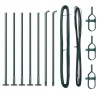 Ensemble de poteaux de clôture 7 pcs Vert Ø32mm 110 cm 