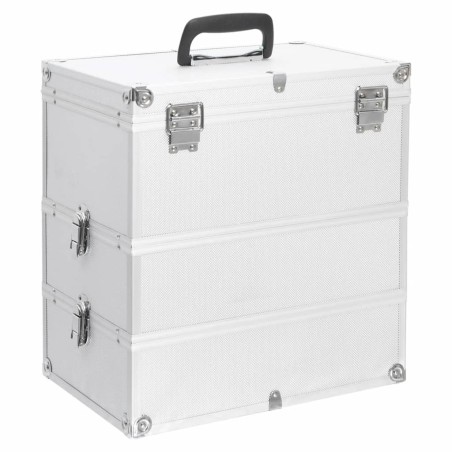 Mallette à maquillage 37x24x40 cm Argenté Aluminium 