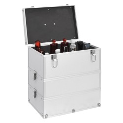 Mallette à maquillage 37x24x40 cm Argenté Aluminium 