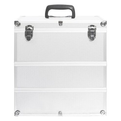 Mallette à maquillage 37x24x40 cm Argenté Aluminium 