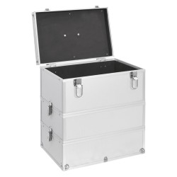 Mallette à maquillage 37x24x40 cm Argenté Aluminium 