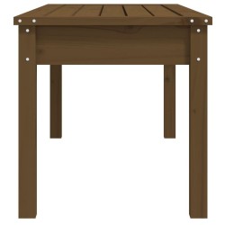 Banc de jardin marron miel 109x44x45 cm bois de pin massif 