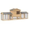Poulailler Marron 225 x 60 x 89 cm Bois de pin massif 