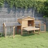 Poulailler Marron 225 x 60 x 89 cm Bois de pin massif 