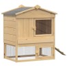 Poulailler Marron 225 x 60 x 89 cm Bois de pin massif 