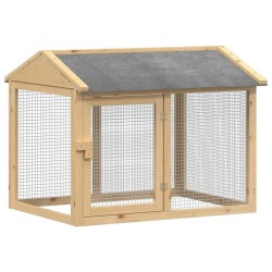 Poulailler Marron 225 x 60 x 89 cm Bois de pin massif 