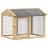 Poulailler Marron 225 x 60 x 89 cm Bois de pin massif 