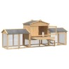 Poulailler Marron 225 x 60 x 89 cm Bois de pin massif 