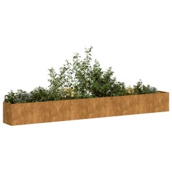Jardinière rouillé 360x40x40 cm acier inoxydable 