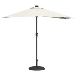 Parasol de jardin Couleur sable 294 x 150 x 223 cm tissu 