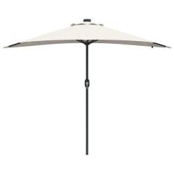 Parasol de jardin Couleur sable 294 x 150 x 223 cm tissu 