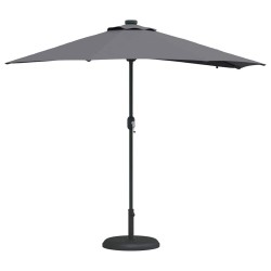 Parasol de jardin Anthracite 294 x 150 x 223 cm tissu 