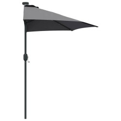 Parasol de jardin Anthracite 294 x 150 x 223 cm tissu 