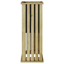 Jardinier avec doublure 33 x 33 x 85 cm, en pin imprégné. 