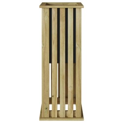 Jardinier avec doublure 33 x 33 x 85 cm, en pin imprégné. 