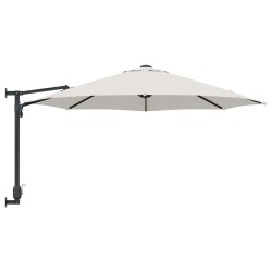 Parasol de jardin mural sable 250 cm 