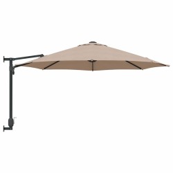 Parasol de Jardin Murale Taupe 250 cm 