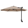 Parasol de Jardin Murale Taupe 250 cm 
