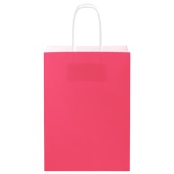 Sacs en papier 50 pcs avec poignées rose 15x8x21 cm 