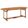 Table à dîner de jardin 220x90x75 cm Bois d'acacia massif 