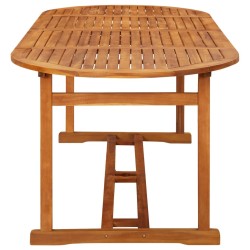 Table à dîner de jardin 220x90x75 cm Bois d'acacia massif 