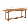 Table à dîner de jardin 220x90x75 cm Bois d'acacia massif 