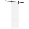 Porte coulissante avec quincaillerie blanche 78x232 cm en bois massif pin 