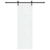 Porte coulissante avec quincaillerie blanche 78x232 cm en bois massif pin 