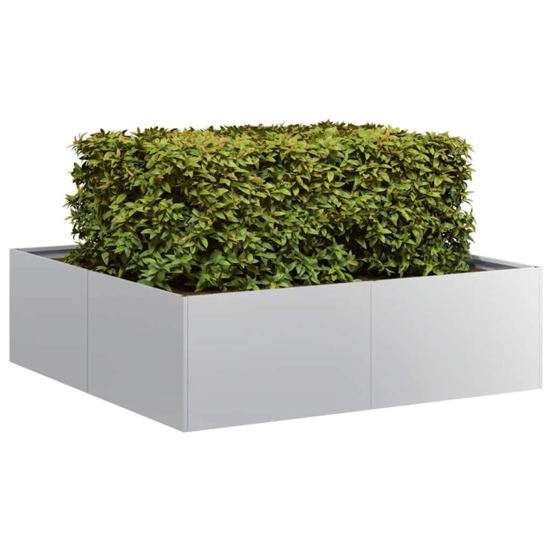 Jardinière 100x100x30 cm acier galvanisé 