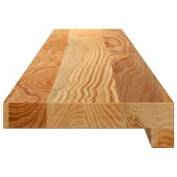 Appuis de fenêtre 2 pcs marron clair bois de chêne massif 
