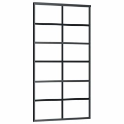 Porte coulissante et quincaillerie ESG verre et aluminium 