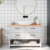 Comptoir de salle de bain marron 120x30x(2-4) cm bois traité 