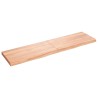 Comptoir de salle de bain marron 120x30x(2-4) cm bois traité 