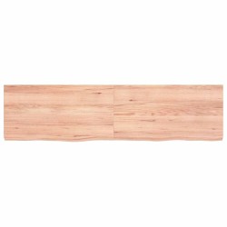 Comptoir de salle de bain marron 120x30x(2-4) cm bois traité 
