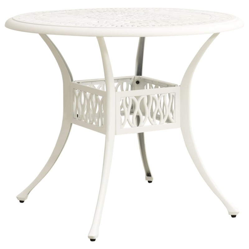 Table de jardin Blanc 90x90x74 cm Aluminium coulé Table de jardin Blanc 90x90x74 cm Aluminium coulé