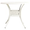 Table de jardin Blanc 90x90x74 cm Aluminium coulé 