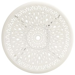 Table de jardin Blanc 90x90x74 cm Aluminium coulé 