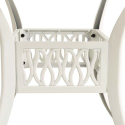Table de jardin Blanc 90x90x74 cm Aluminium coulé 