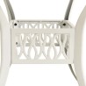 Table de jardin Blanc 90x90x74 cm Aluminium coulé 