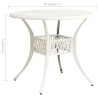 Table de jardin Blanc 90x90x74 cm Aluminium coulé 