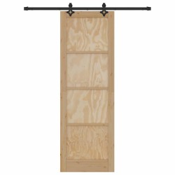 Porte coulissante avec quincaillerie 78x232 cm en pin massif 