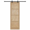 Porte coulissante avec quincaillerie 78x232 cm en pin massif 