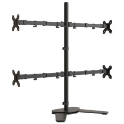 Support de moniteur noir acier VESA 75/100 mm 