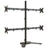 Support de moniteur noir acier VESA 75/100 mm 