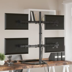 Support de moniteur noir acier VESA 75/100 mm 