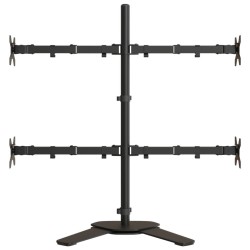 Support de moniteur noir acier VESA 75/100 mm 
